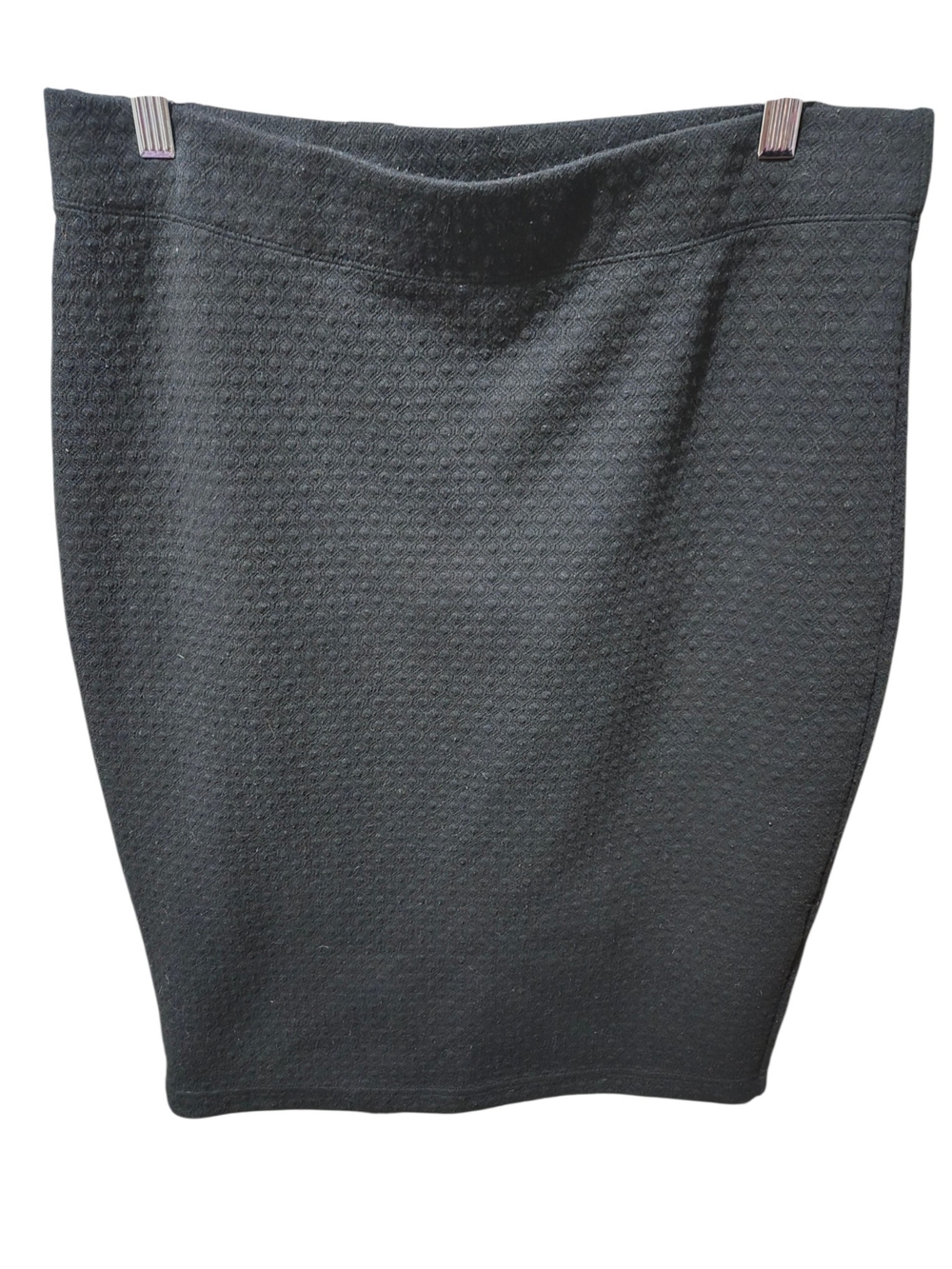 Banana Republic Black Textured Knit Pencil Skirt Size M Stretch